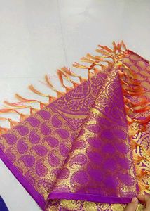 Banaras Purple &amp; Gold Shirt