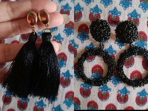 Pair Black  Earrings