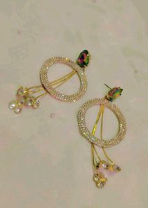Sparkling Crystal Hoop Multicolour Earrings