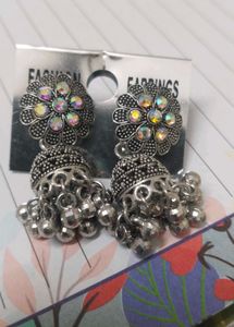 Silver Jhumkas🩶🌸