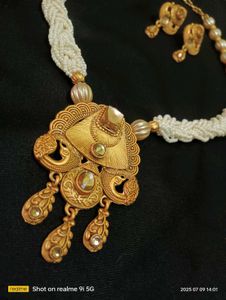 Elegant Pearl and Gold-Tone Jewelry Set