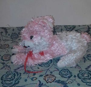 pink bunny soft toy.