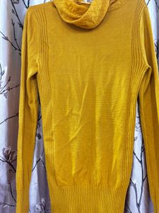 Mustard Yellow Cowl Neck Sweater