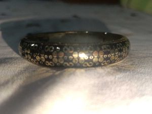 Elegant Gold &amp; White Patterned Bangle (Any 1)