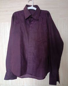 Men Full Sleeves Shirt Purple