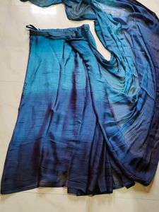 Elegant Blue &amp; Black Saree