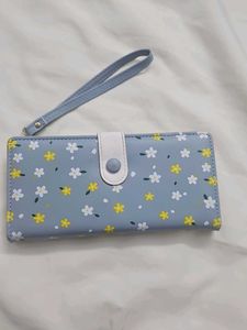 Floral Print Wristlet Wallet Set