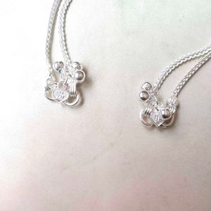 Pure Silver Chain Anklets पायल 1जोडि  For Women