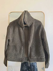 H&amp;M Teddy Jacket - Dark Olive