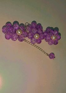 Purple Flower Hair Clip