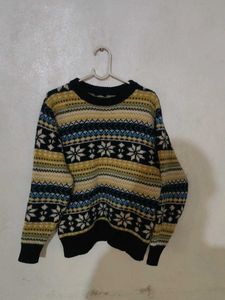 Patterned Knit Sweater