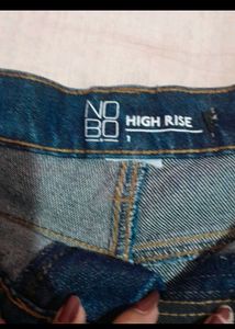 Denim High Rise Shorts