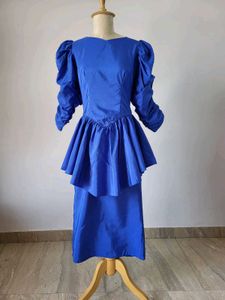 Vintage Royal Blue Dress