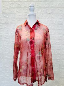 River Island Floral Print Balloon Sleeve Shirt