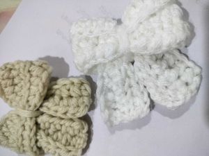 Crochet Hair Bows - Set of 2