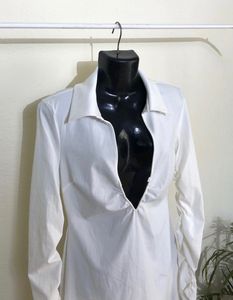 Mango Cut Out Shirt Style Dress