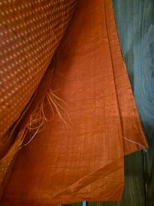 Brand New Orange Saree With Blouse Pcs