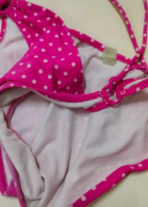 Pink Polka Dot Bikini Bottom