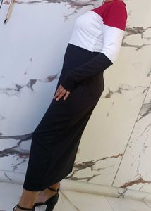 Color Block Long Sleeve Dress