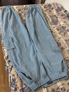 Light Wash Cargo Pants