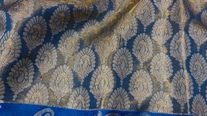 Gold &amp; Blue Kanjivaram Silk Saree
