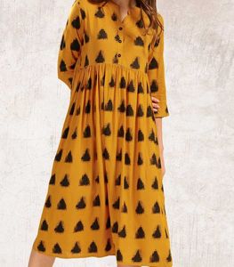 A Mustard Black Classy Midi Dress