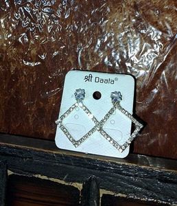 Sparkling Square Earrings