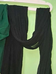 Green &amp; Black Dupatta Set 🖤💚