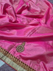 Pink Embellished Saree