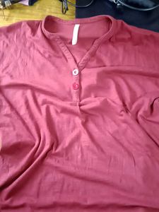 Maroon Top | Cap Sleeves