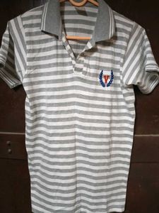 Two Striped Grey and White T-shirts