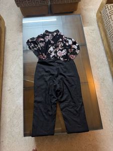 Floral Cape Jumpsuit