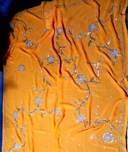 Sequence Saree .with Peticoat And Blouse