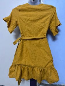 Pintrest Yellow Wrap Dress