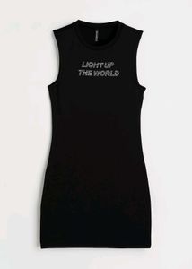 H&amp;M Sleeveless Black Bodycon Dress