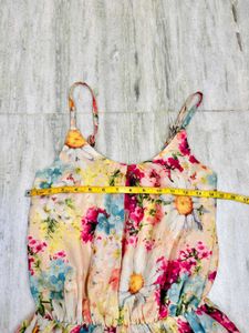 Floral Print Sundress With Straps