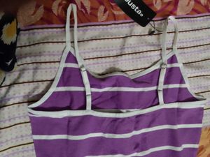 Purple Striped Tank Top