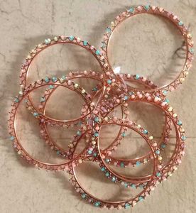 Pastel Beaded Bangle Set