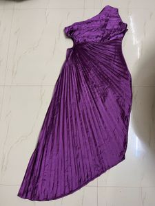 Purple One-Shoulder Dress