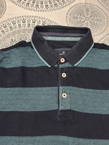 M&amp;S Men’s Striped Polo Shirt