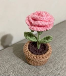 Crochet Rose Plant for room decor