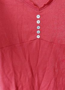 Red Long Sleeve Top