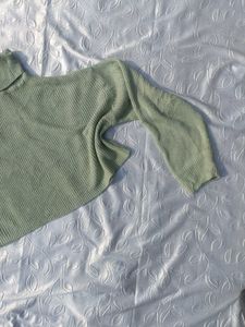 H&amp;M Sage Green Turtleneck Sweater
