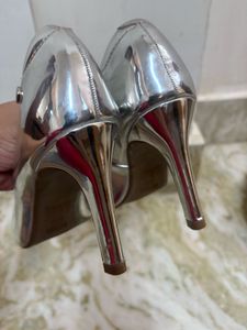 Silver Pointed Luxury Heels