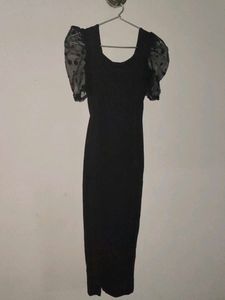 Elegant Black Midi Dress