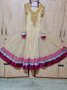 Anarkali Set With Pant &amp; Dupatta