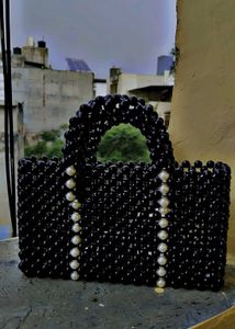 Black Beaded Handmade Bag