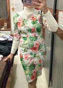 Floral Bodycon Midi Dress