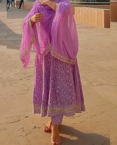 Cotton Anarkali Suit Set