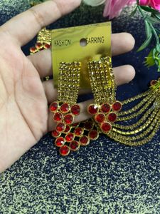 Red &amp; Gold Jewelry Set